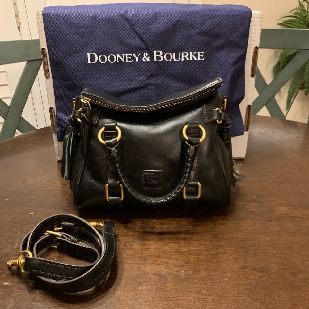 Dooney & Bourke Black Florentine Leather Micro Satchel